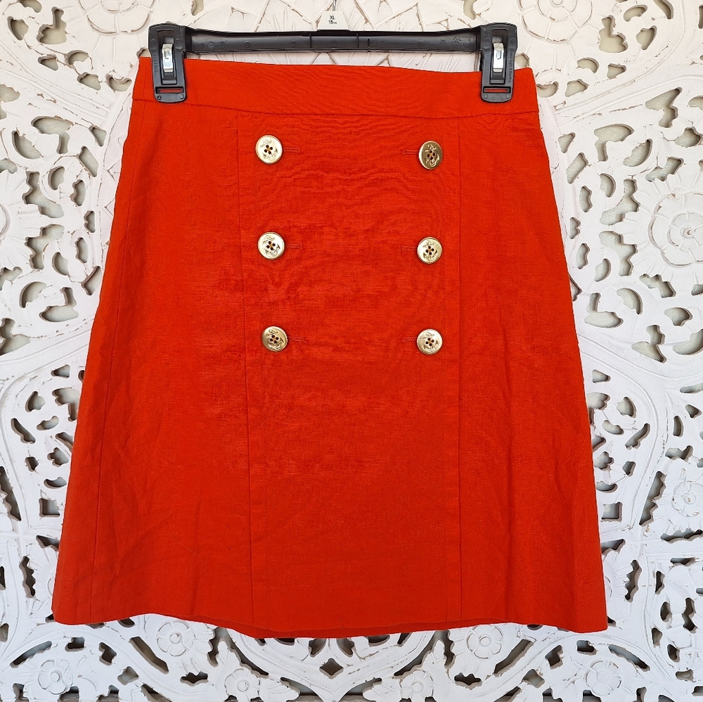 J crew red skirt